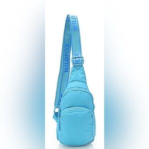 WF4. Wildfox Sling Bag - NWT - Blue - Double Pocket $78 Retail